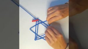 Ажурная звезда из бумажной лозы