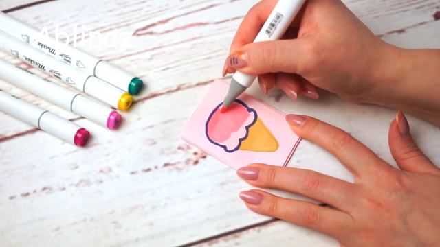 Мини блокнот без клея своими руками ? Рисуем каваи. Notepad without glue. Drawing a Kawai diy