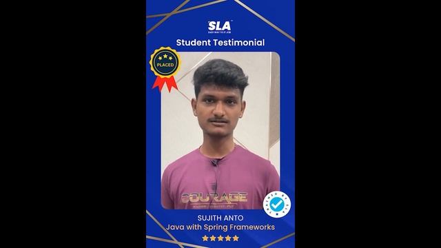 Student Testimonial | Sujith Anto - Java with Spring Framework | SLA Institute | Softlogic Systems