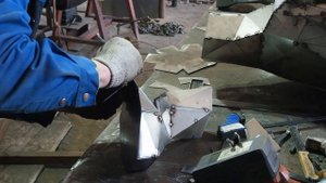 Полигональные фигуры из металла Носорог Изготовление