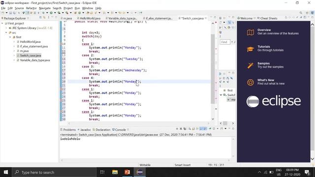 Switch Statement In Java | Switch Statement In Java | Java tutorial for beginners | #6 смотреть онлайн