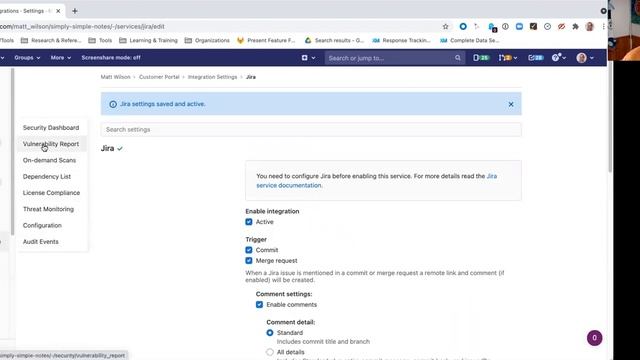 Security Vulnerability Jira Issue Integration смотреть онлайн