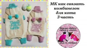 Как связать комбинезон коту МК 3 часть