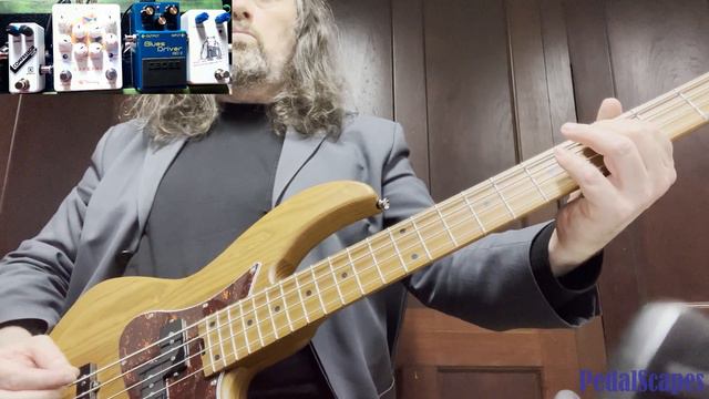 Harley Benton JP-450p Natural Bass Guitar 1st Play - Keeley Compressor Mini/Caverns Boss BD2 смотреть онлайн