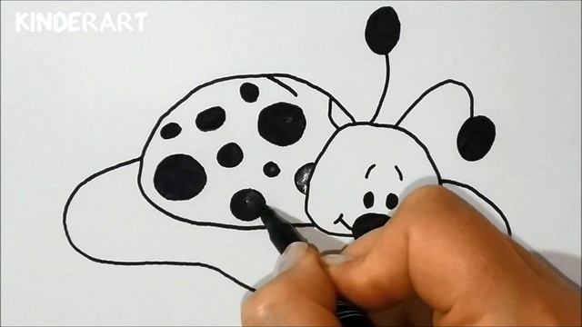 Как нарисовать божью коровку. Урок рисования для детей | How to draw a ladybug смотреть онлайн