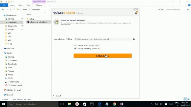 How to Install Eclipse Mars IDE for JAVA Developers on Windows 10 смотреть онлайн
