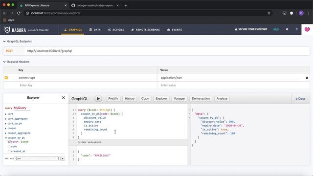 Create a Coupon Code Validation API using Hasura Actions