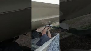 Убираем необрастайку и полируем днище Катера.