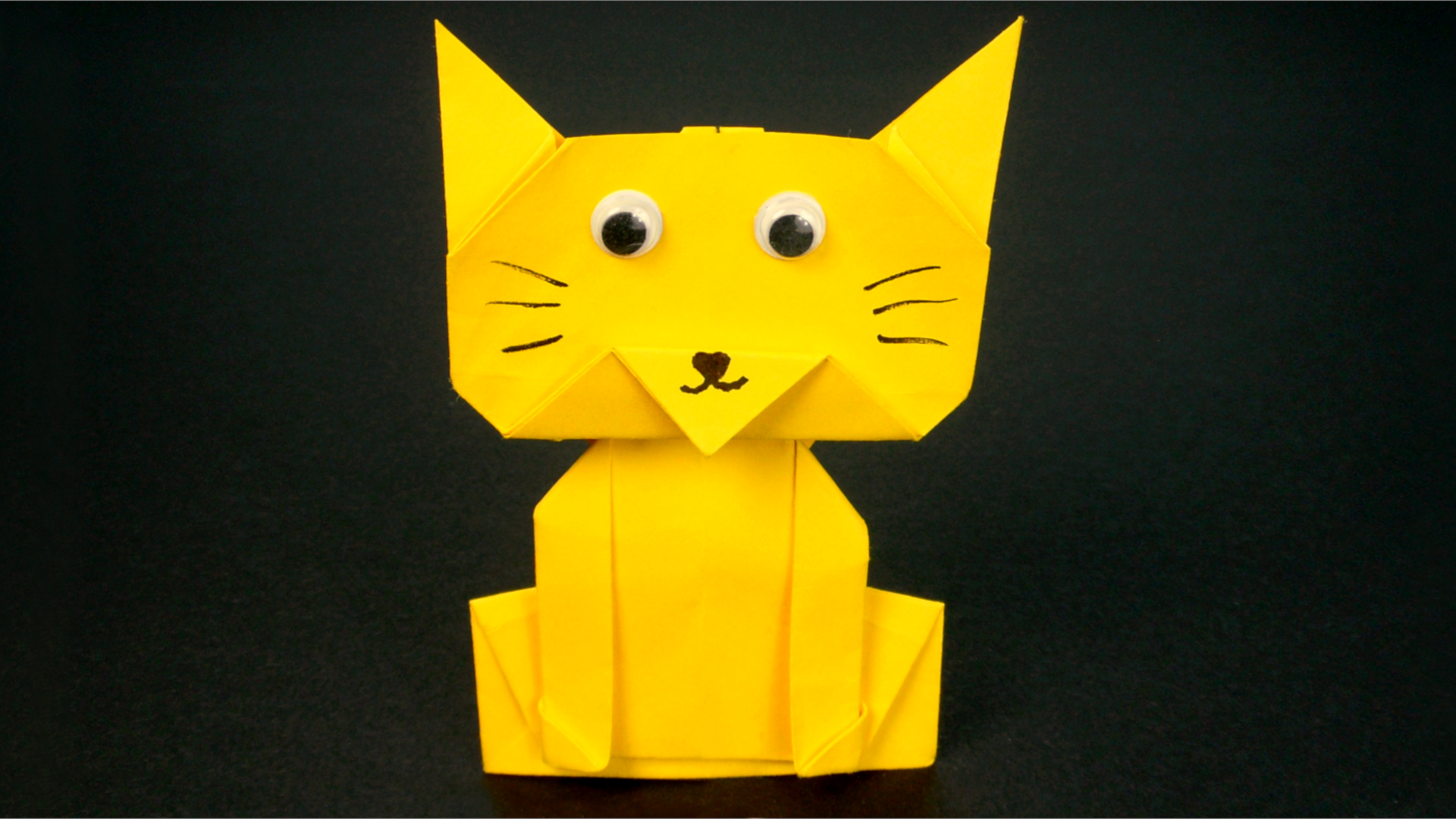Как сделать Котенка из бумаги | Оригами Котёнок своими руками | Сложная фигурка Животного без клея