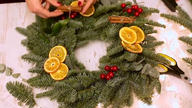 Мастер-класс по изготовлению новогоднего (рождественского) венка своими руками смотреть онлайн