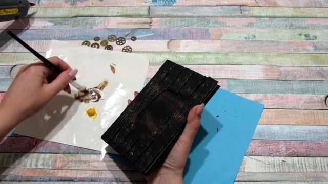 Декор обложки блокнота своими руками // Имитация дерева // Стимпанк // DIY NOTEBOOK смотреть онлайн