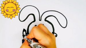 как нарисовать кроша. раскраска для детей.How to draw Krosh (rabbit).  Coloring book for children.