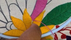 VIDEO No. 192, Bordando FLOR DE BUHO, Bordado Tenango