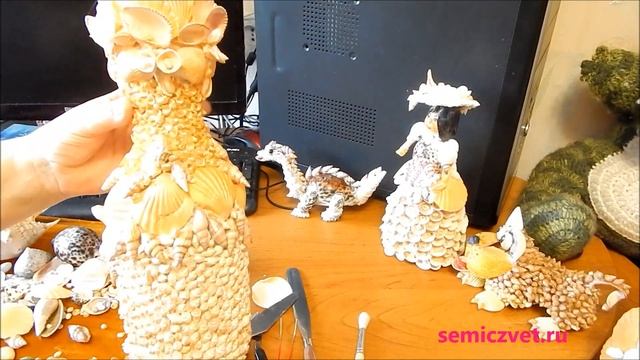 ??? Ваза для цветов из морских ракушек своими руками. DIY