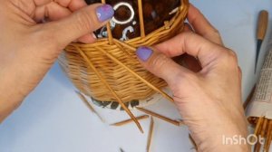 Плетеная корзина для яиц. Мастер класс плетения пасхальной корзинки DIY
