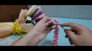 #003 Hướng dẫn móc hoa Lavender - Hoa oải hương bằng len Handmade - How to Crochet Lavender