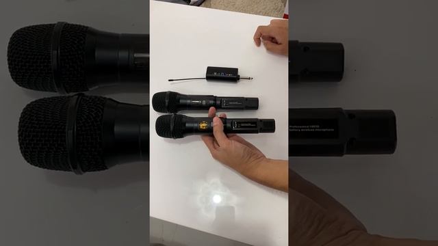 Pairing and changing frequency for Wireless Microphone sets