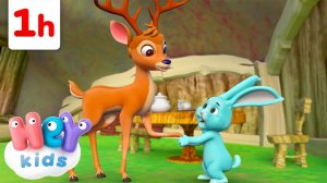 Dans sa maison un grand cerf  | Chansons avec des animaux pour Enfants | HeyKids en Français