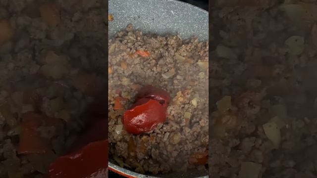 Паста Болоньезе 🍝 #идеядляужина #рецепты #рецептынакаждыйдень #итальянскиерецепты #рилс #reels