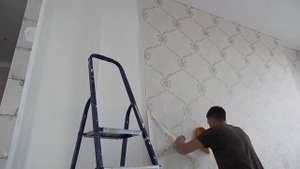 Клеим обои в спальне. Часть 4.