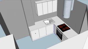 Угловая кухня с окном