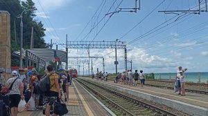 Электропоезд ЭС1-013 «Ласточка» Имеретинский курорт — Туапсе