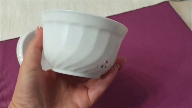 Сахарница Trianon из опалового стекла от Luminarc