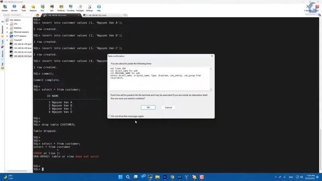 Khôi phục table sau khi bị drop với Recycle Bin | Đào tạo DBA bài bản | Giảng viên Đặng Xuân Duy смотреть онлайн