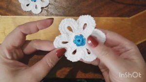 Цветок крючком для Ирландского кружева.