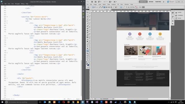 PSD to Responsive Website Tutorial #5 - Creating The Main Content HTML смотреть онлайн