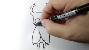 Как нарисовать Рыцаря из игры Hollow Knight