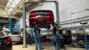 Acropovic ВЫХЛОП на FORD MUSTANG 2.3 с КНОПКИ ПУЛЬТE