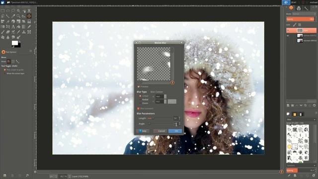 Erstelle starken Schneefall in Gimp 2.8 смотреть онлайн