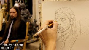 Построение портрета и легкая светотень