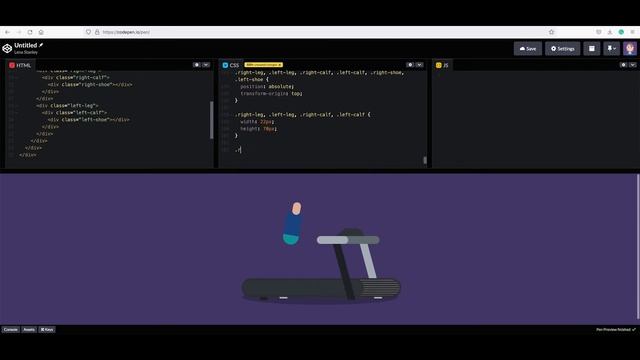 CSS treadmill/ runner animation смотреть онлайн