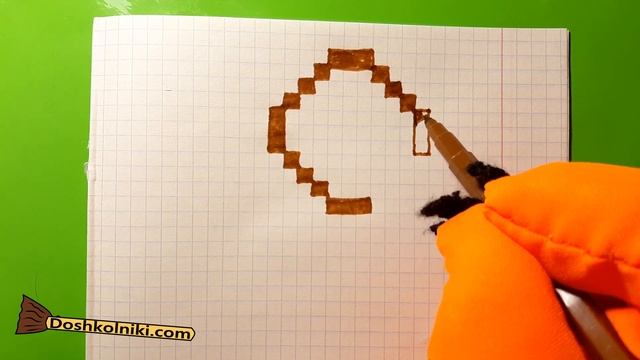 Как Рисовать Мини-пиццу по клеточкам? ? Рисунки по клеточкам с Котом Баюном. смотреть онлайн