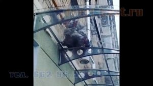 козырёк над крыльцом из поликарбоната.Технология и особенности монтажа.