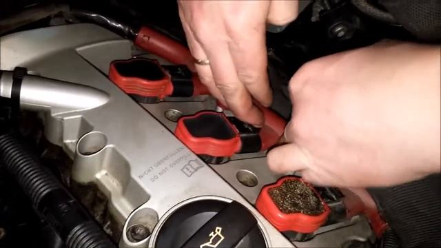 #043(1) снятие катушек  зажигания на Audi ,VW
