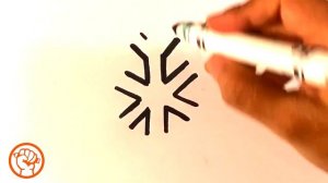 How to Draw a Snowflake - Christmas Drawing Lessons