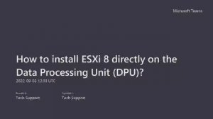 How to install ESXi 8 directly on the DPU? || How to configure Network Offloads from CPU to DPU?