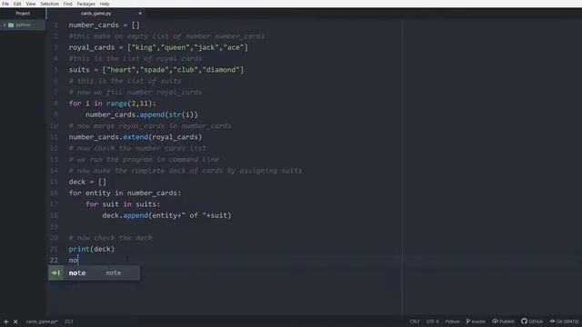 Python | | Basic cards picker project | core python