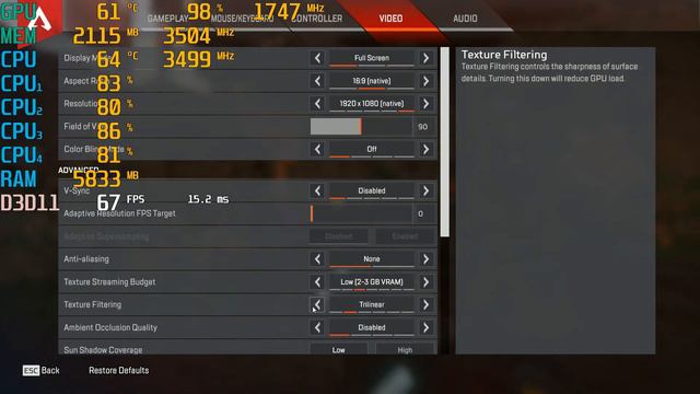 Intel Core i3-4150 \ GeForce GTX 1050 Ti \ Apex Legends \ high/med/low settings @1080p (8GB RAM) смотреть онлайн