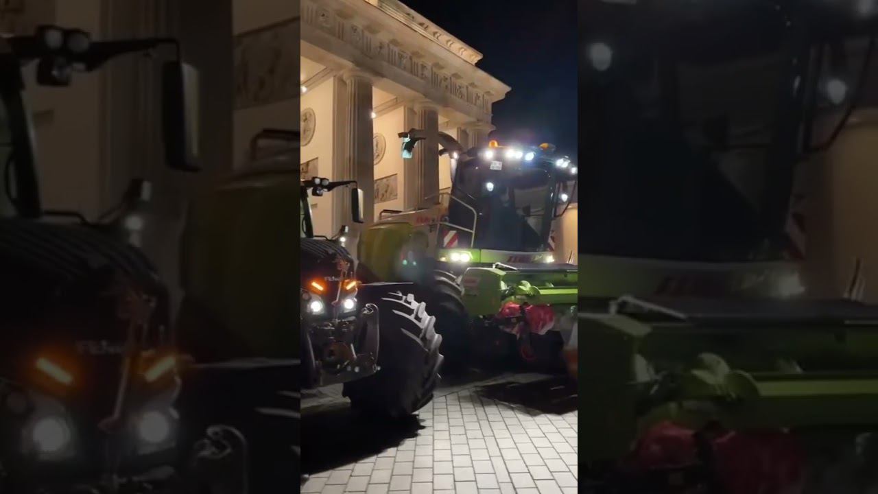 В Германии трактора пошли на штурм Рейхстага.Началась масштабная забастовка фермеров смотреть онлайн