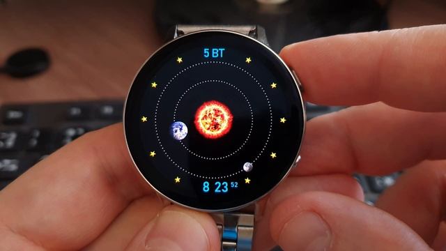 Земля, Луна и Солнце (простая версия циферблата) смотреть онлайн