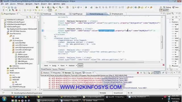 Java servlet | Servlet Tag | Bean prepration | Best online Java Training courses by H2K infosys