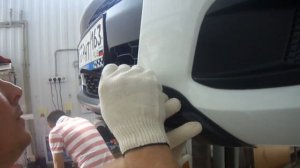 Накладка переднего бампера CROSS на LADA Kalina 2