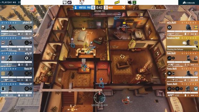 NAVI vs Virtus.pro & BDS - Rainbow Six VOICE COMMS at European League