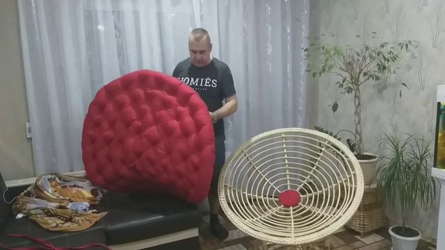 Кресло Папасан, плетёное .