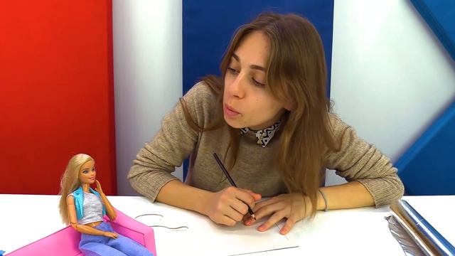 Игры одевалки. Кукла Барби и кепка своими руками. смотреть онлайн