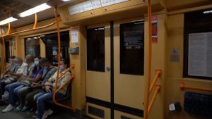 Ukraine Kyiv metro ride from Osokorky to Slavutych